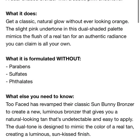 NEW FULL SIZE TOO FACED SUN BUNNY RADIANT DUO TONE BRONZIER IN CALIFORNI… - Picture 5 of 11